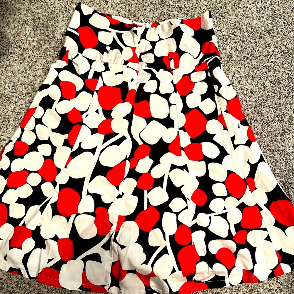 Red, Black, and White Skirt